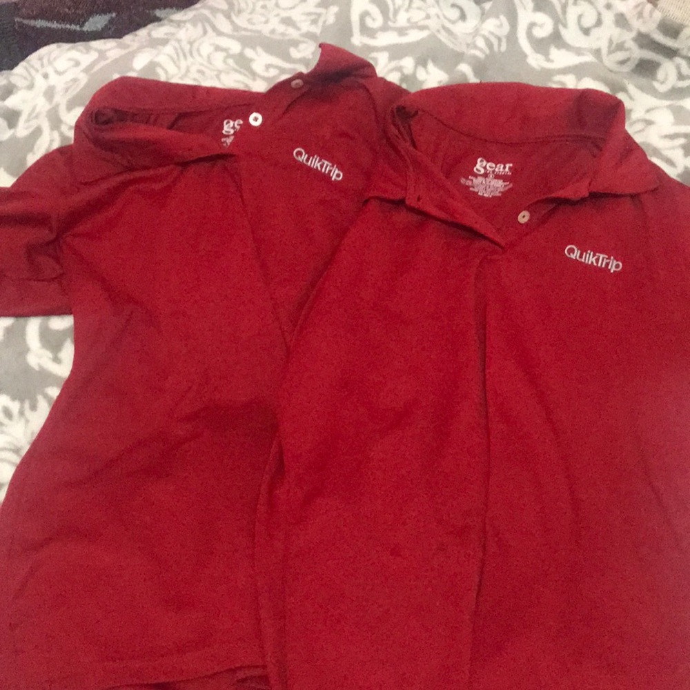2 small quick trip shirts